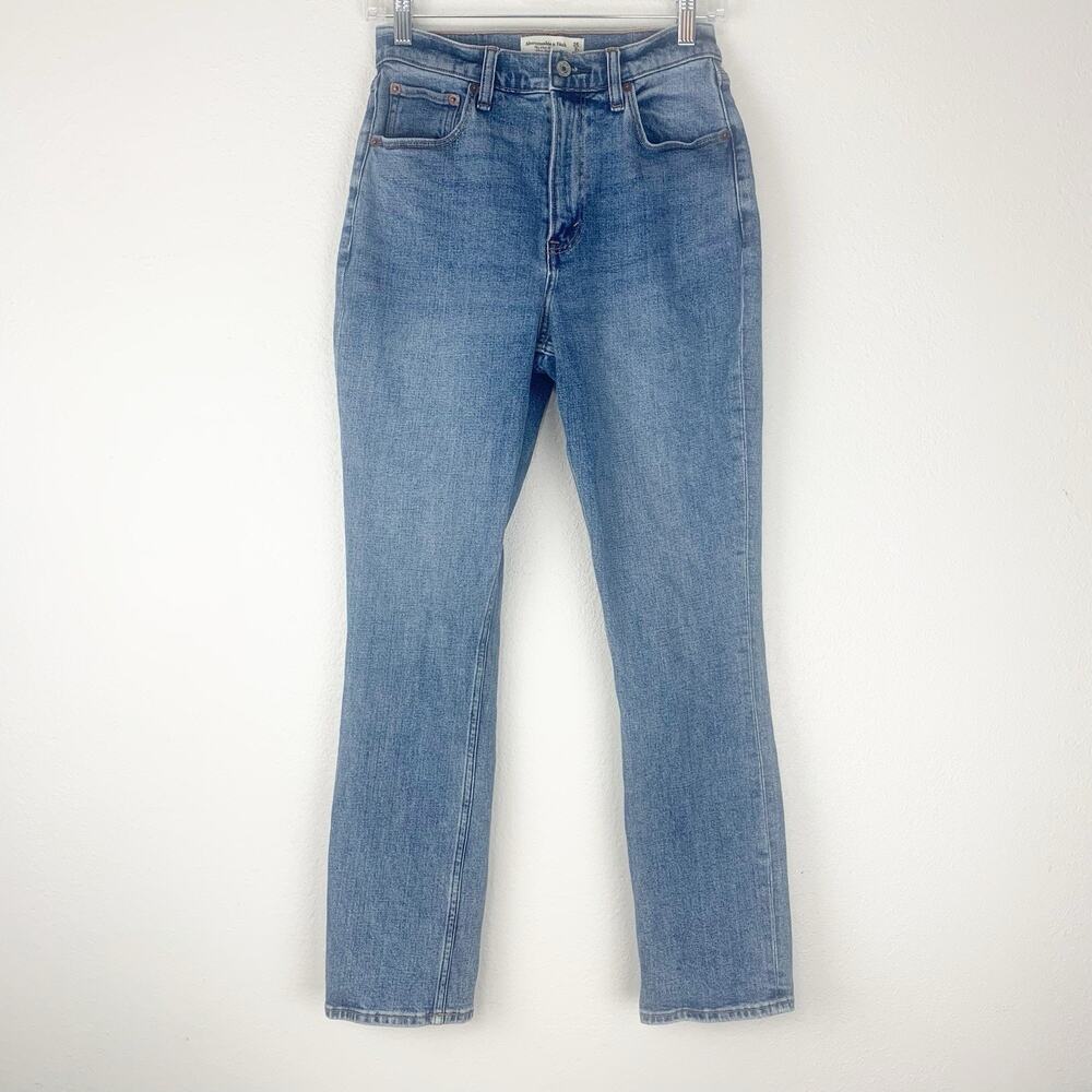 Abercrombie Jeans Women 26/2s Short The Slim Straight Ultra High Rise Curve Love